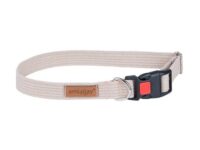 Amiplay Verstellbares Halsband mit Schloss Baumwolle XL Beige