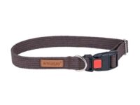 Amiplay Verstellbares Halsband mit Schloss Baumwolle M Braun