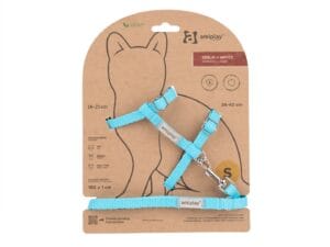 Amiplay Geschirr + Leine für Katze Samba M Türkis