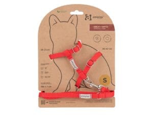 Amiplay Geschirr + Leine für Katze Samba S Rot