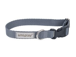 Amiplay Verstellbares Halsband Samba M Grau