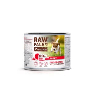 RAW PALEO Beef&Rabbit Puppy 200g Welpennassfutter Duoprotein Rind & Kaninchen