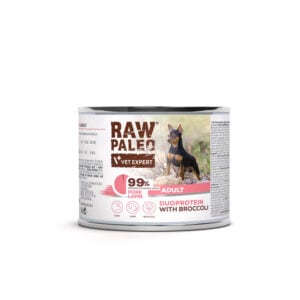 RAW PALEO Pork&Lamb Adult 200g Nassfutter für Hunde mit Duoprotein aus Schweinefleisch und Lammfleisch