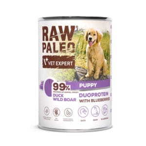 RAW PALEO Duck & Boar Puppy 400g Welpennassfutter Duoprotein Ente & Wildschwein