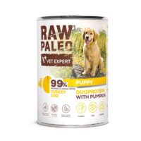 RAW PALEO Turkey&Cod Puppy 400g Welpennassfutter Duoprotein Truthahn & Kabeljau