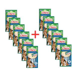 INABA DOG Churu Huhn mit Thunfisch 4x14g x12