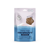 Monster Dog Dental Chew Vegetarisch S (7 Stück) 56 g Zahnpflege-Kauartikel für kleine Hunderassen