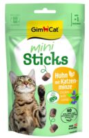 GimCat | Sticks Mini | Mini-WĂŒrstchen fĂŒr Katzen â Huhn und Katzenminze 50 g