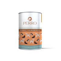 PERRO Kabeljau mit Karotten, 400 g, Monoprotein-Futter für ausgewachsene Hunde