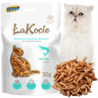 HILTON Gefriergetrocknetes Leckerli mit Krill 30 g für Katzen