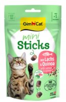 GimCat | Sticks Mini | Mini-WĂŒrstchen fĂŒr Katzen â Lachs und Quinoa 50 g