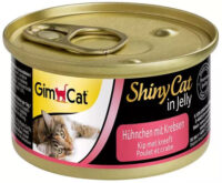 GimCat Shiny Cat Huhn und Krabbe in Gelee 70 g Nassfutter für Katzen