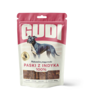 GUDI Putenfleischstreifen 100 g, natürliche Hundeleckerlis