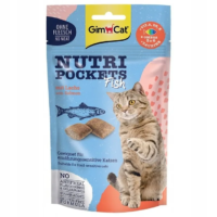GimCat Nutri Pockets Fisch Lachs 60 g Vitamine mit Lachs fĂŒr empfindliche Katzen