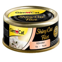 GimCat Shiny Cat HĂŒhnerfilet in BrĂŒhe 70 g Nassfutter fĂŒr Katzen