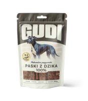 GUDI Wildschweinfleischstreifen 500 g, natürliche Hundeleckerlis