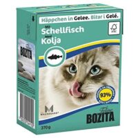 BOZITA Feline StĂŒckchen in Gelee mit Kabeljau 370 g