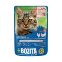 BOZITA Indoor & Sterilised StĂŒckchen in SoĂe mit Huhn und Pute 85 g