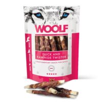 WOOLF Enten- & Rohhaut-Twister 100 g Hundesnack