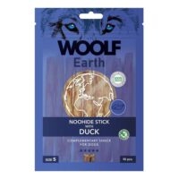 WOOLF Earth Noohide Stick S mit Ente 90 g Hundesnack